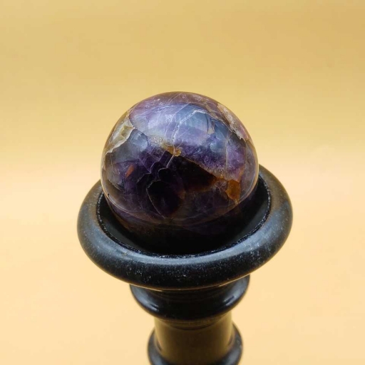 Purple Amethyst Gemstone Sphere Ball For Reiki Crystal Healing Energy